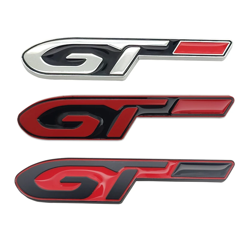 Металлическая 3D наклейка для стайлинга автомобиля с эмблемой GT на багажник Peugeot