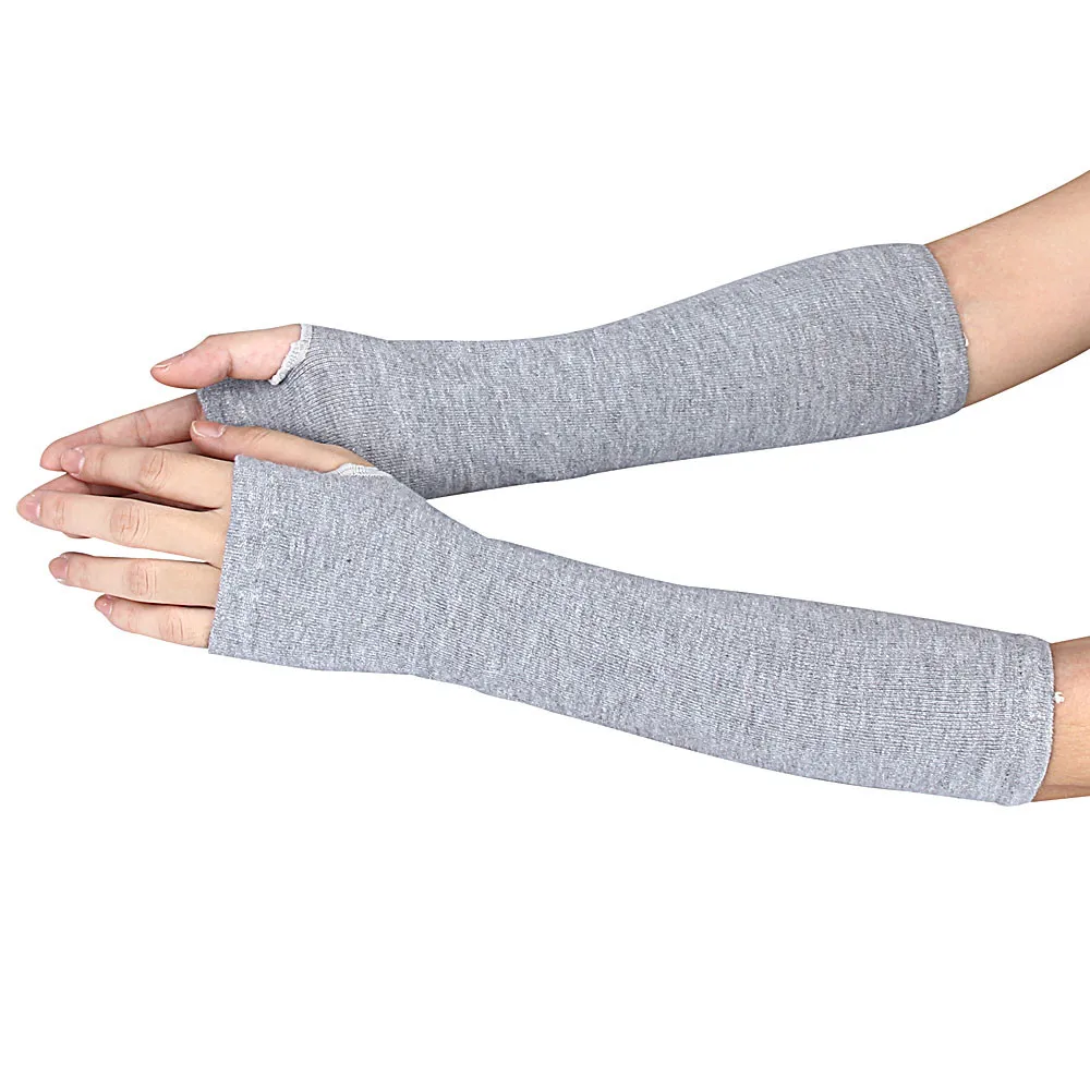 

Winter Glove Wrist Arm Hand Warmer Knitted Long Fingerless Gloves Mitten Black gloves Women Outdoor Sport Female Gloves #GEX