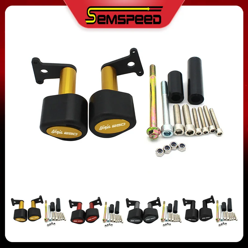 

Falling Protection For KAWASAKI NINJA 250 2018 2019 2020 Semspeed Motorcycle Frame Slider Fairing Guard Engine Crash Protector