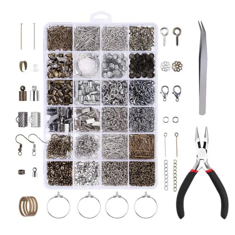 

24 Ge Jewelry Making Entry Set DIY Earrings Ring Necklace Accessory Tools