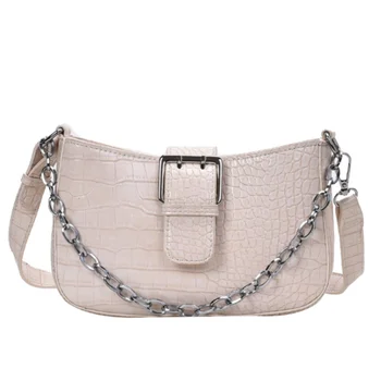 

Crocodile Pattern PU Leather Crossbody Bags for Women New Small Chain Female Shoulder Bags Belt Design Ladies' Travel Flap Bags