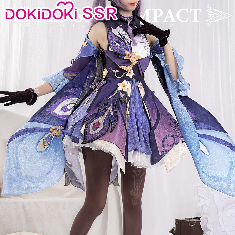 PRE SALE DokiDoki SSR Game Genshin Impact Keqing Косплей Хэллоуин косплей Ke Qing Косплей|Игровые костюмы|