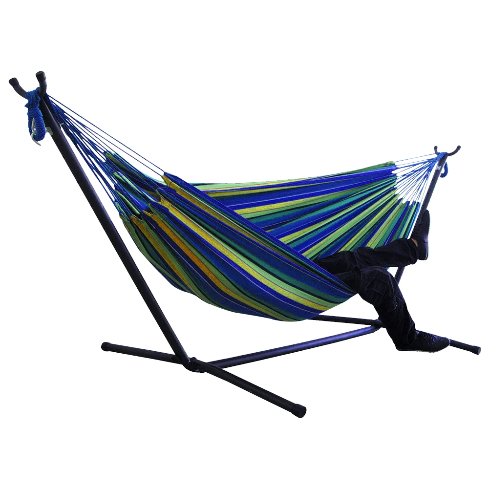 Outdoor Convenient Portable Canvas Hammock No Stand Multi-functional Practical Camping Sleep Swing Hanging Bed Garden Furniture 5