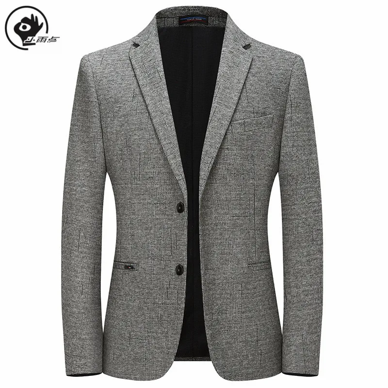 

Little Rain Suit Jacket Autum British Style Mens Blazer Casual Slim Men Business Formal Blazer Veste Costume Traje Formal Hombre