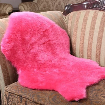 

2-In-1 Chair Seat Carpet HOT Wool Mat Throw Rugs Washable Plain Fluffy Bedroom