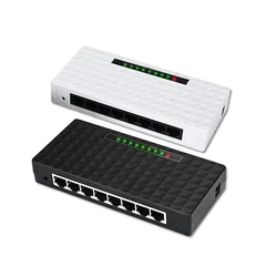 Commutateur de réseau de bureau, HUB Ethernet Gigabit, Duplex intégral, 8 ports LAN 10/100/1000Mbps, prise ue AU, DW SW8370 T8 