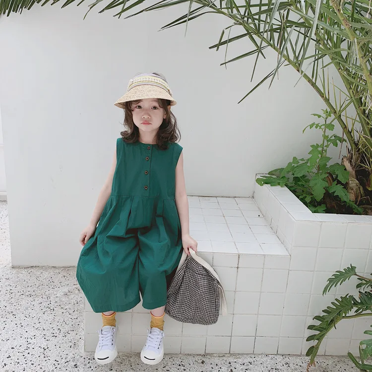Tckids Childrenswear Customizable 19 Summer CBC Style Three-Color One-piece Wide-Leg Culottes