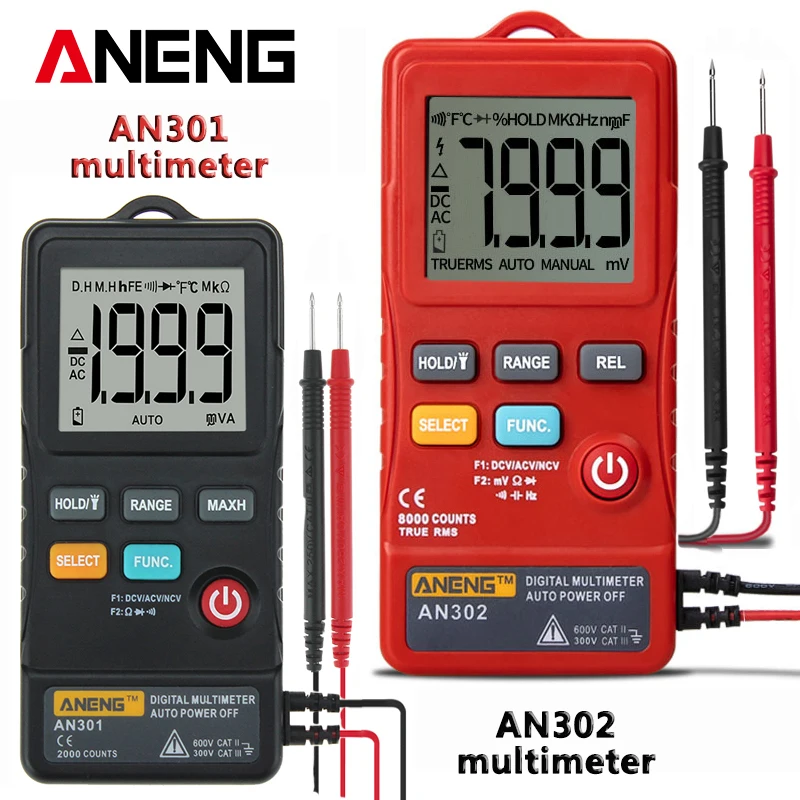 ANENG AN301 true rms цифровой мультиметр тестер esr метр Транзистор тестеры автоматический