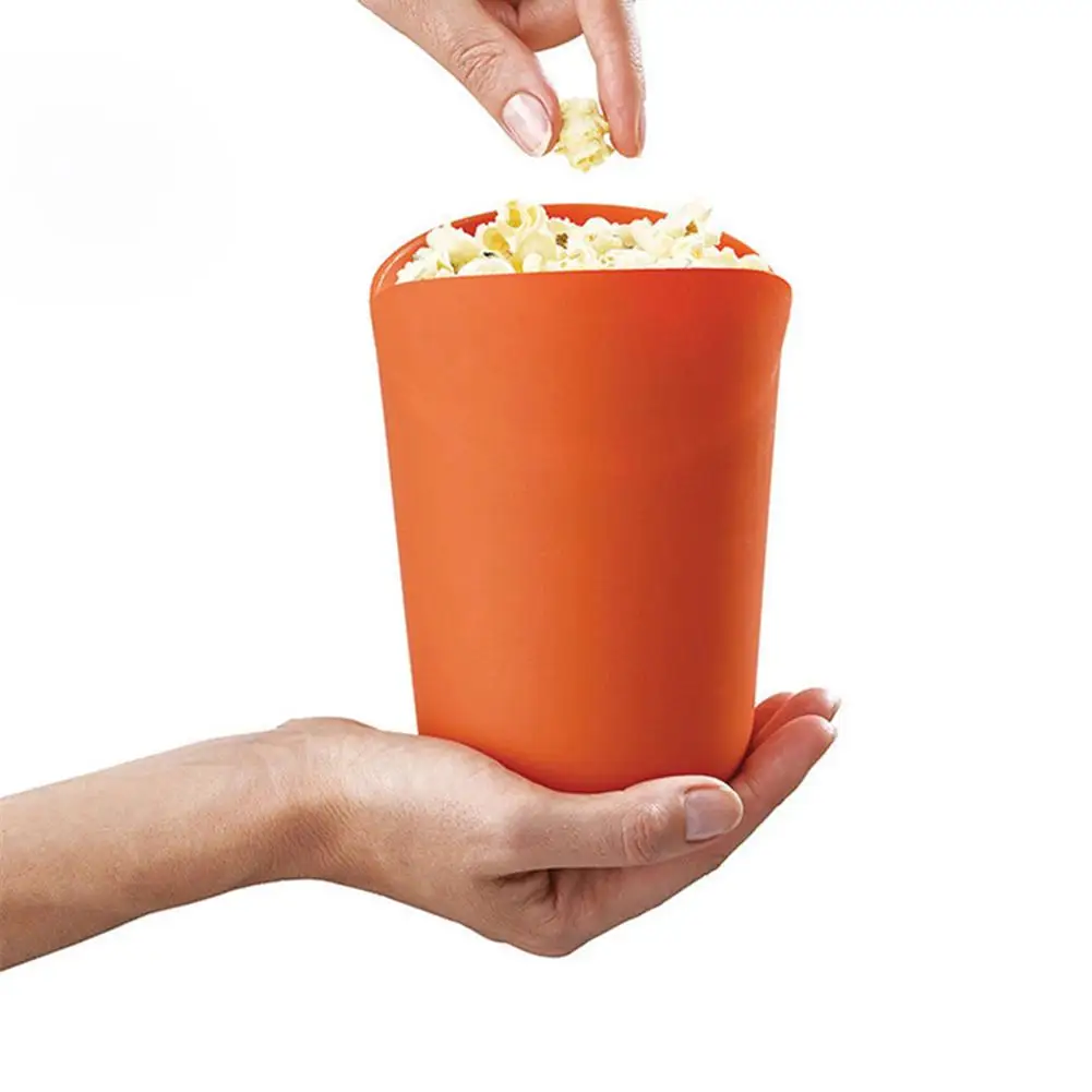 Складной бочонок для попкорна микроволновый нагрев Силиконовое ведро для попкорна инструмент для хранения DIY силиконовая попкорна