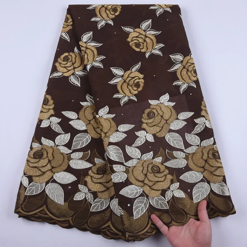 

African Soft Cotton Lace Fabric Embroidery Nigerian Swiss Voile Lace Fabric High Quality Swiss Voile Lace In Switzerland Y1893