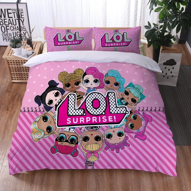 Juego de muñecas LOL Surprise, edredón Kawaii textil para el sábanas bonitas, juego de cama de matrimonio _ - AliExpress Mobile