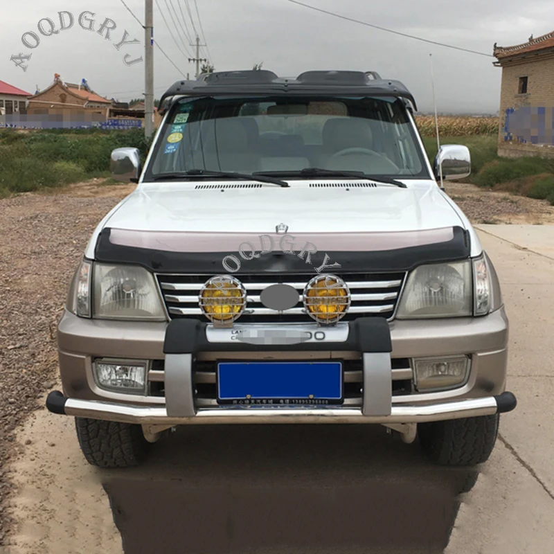 Auto stylingový pro Toyota souš křižník prado LC90 FJ95 1998-2002 průsvitné přední spoiler slunce hledí