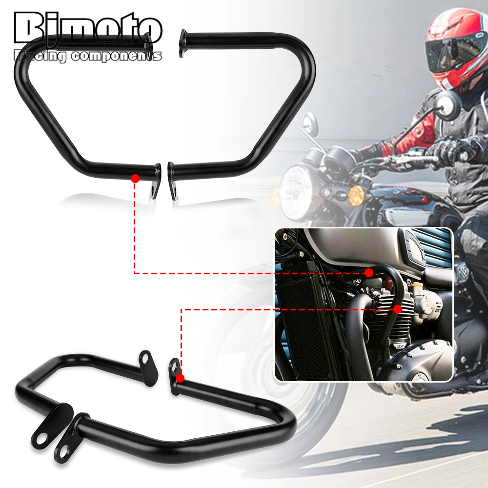 

Металлический защитный бампер для двигателя мотоцикла, противоударный бампер для Bonneville T100 T120 thruкстон 1200 R Street Cup Twin