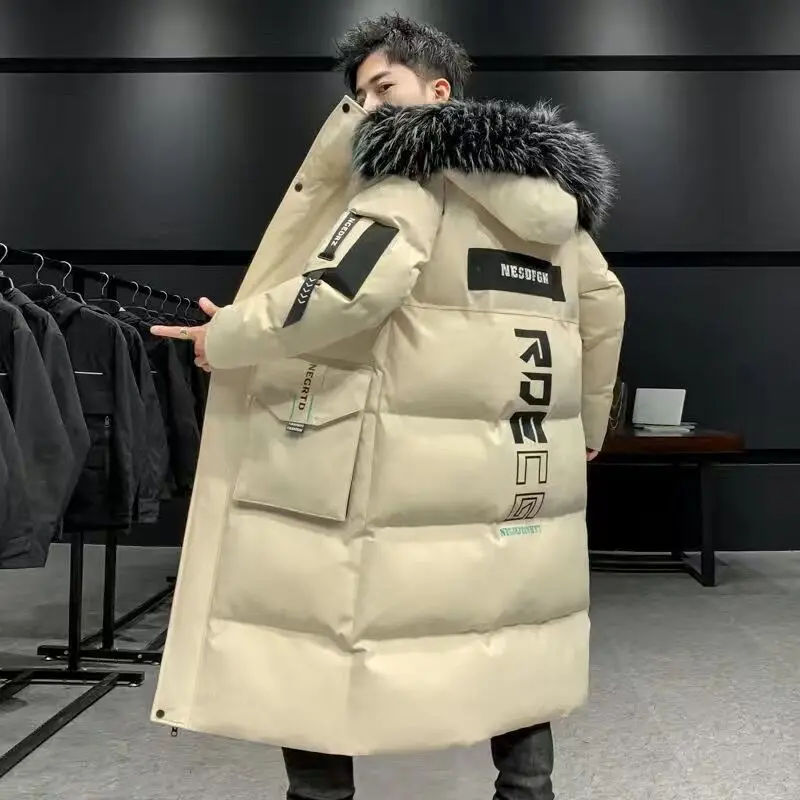 

long parkas winter jacket men 2021 New warm Windproof Casual Outerwear Padded Cotton Coat Big Pockets High Quality Parkas Men