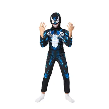 

High Quality Venom Spiderman Muscle Cosplay Costume Marvel Superhero Movie Venom Costume Kids Boys Halloween Costume For Kids