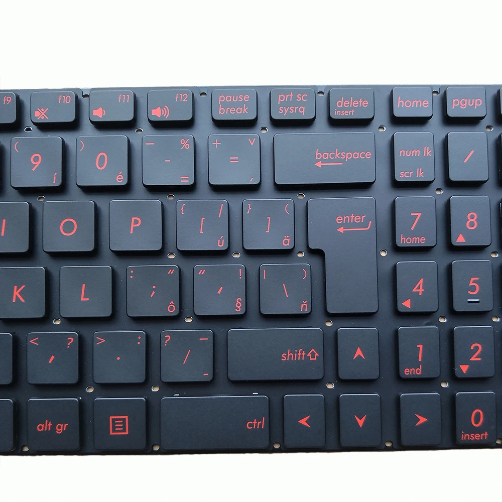 Retroiluminado para Asus Teclado vx cz Czech cs sk Eslováquia Azul Vermelho Grande Keycap 9z.n8bbu.s0c 0knb0-662gsk00 Rog Gl552 Gl552jx vw - Imagem 5