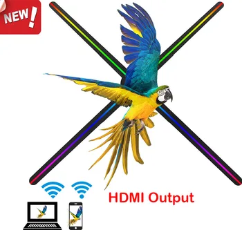 شراءأحدث HDMI ثلاثية الأبعاد الهولوغرام Led مروحة عرض إعلاني ضوء لاعب ثلاثي الأبعاد للإعلان الحدث