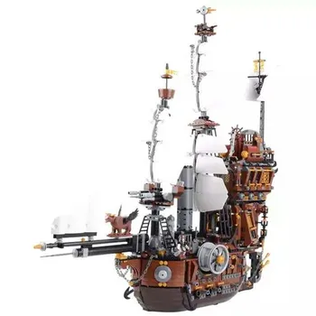 

IN STOCK Movie Caribbean Pirate Ship Metal Beard's Sea Cow Model Building Kits lelepining Blocks Bricks Toys for children gifts