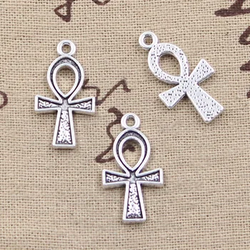 

20pcs Charms Anka Cross Egyptian Ankh Symbol 25x14mm Antique Silver Color Pendants DIY Making Findings Handmade Tibetan Jewelry