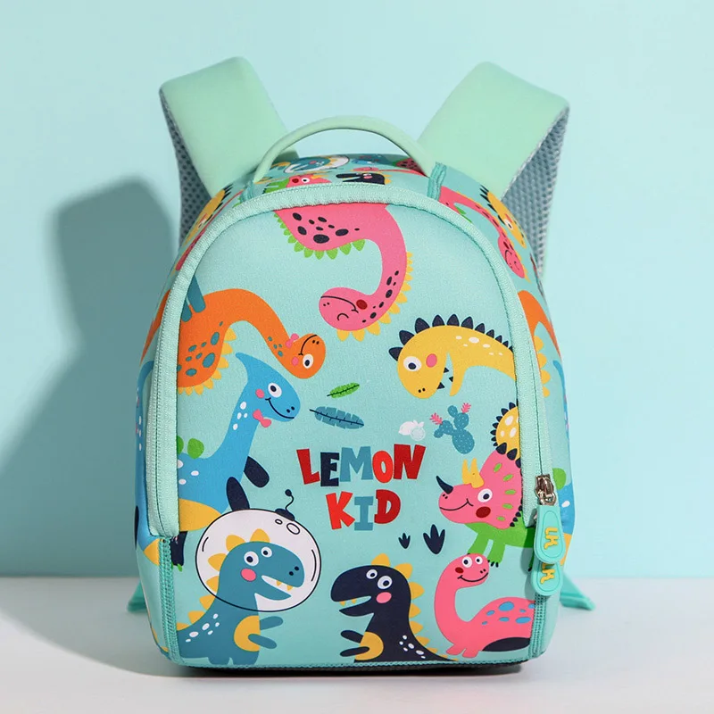 Lemonkid, четыре цвета, детская школьная сумка, сумка для детского сада, мультяшный животный узор, школьный рюкзак для счастливой девочки - Цвет: small size