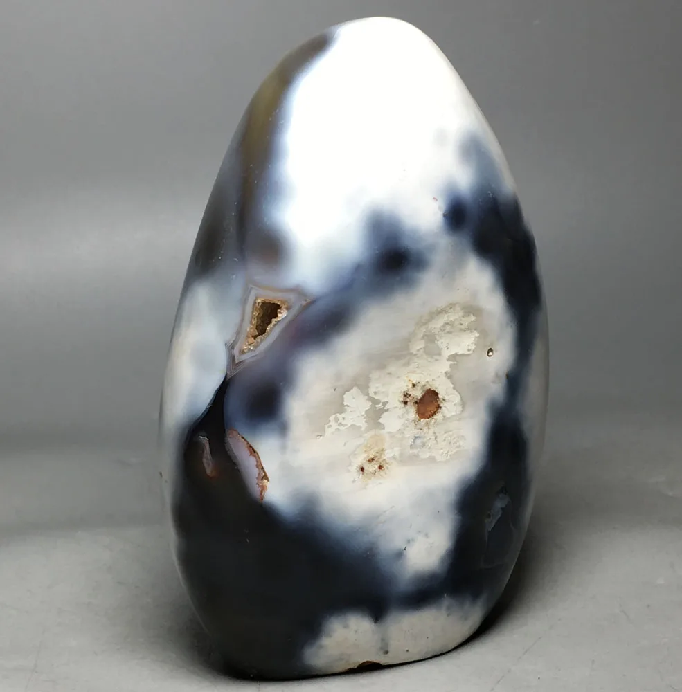 

535g RARE NATURAL grey agate QUARTZ CRYSTAL freeform HEALING