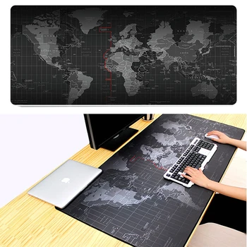 

World Map Large Gaming Mouse Pad Mousepad Locking Edge For Laptop PC Anime Mousepad dota2 Mat for gamer