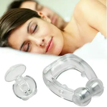 

Anti Snore Nose Clip Anti Snoring Devices Stop Snoring Anti Snore Magnetic Silicone Nose Clip Tray Aid for Men Women