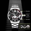 Luxury Mens Watches Male Gold Bracelet Stainless Steel Quartz Calendar Watch For Men Business Luminous Clock relogio masculino 2