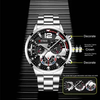 Luxury Mens Watches Male Gold Bracelet Stainless Steel Quartz Calendar Watch For Men Business Luminous Clock relogio masculino 2