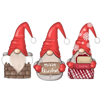 

New Gift Chimney Christmas Tree Dwarf Santa Metal Cutting Dies Santa Stencil Craft DIY Scrapbooking Embossing Dies