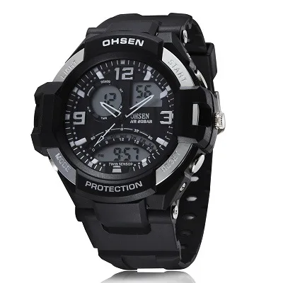 

Hot Selling Ohsen Onsun Ad2805 Multi-functional Dual Display Electronic Waterproof Outdoor New Style LED Watch