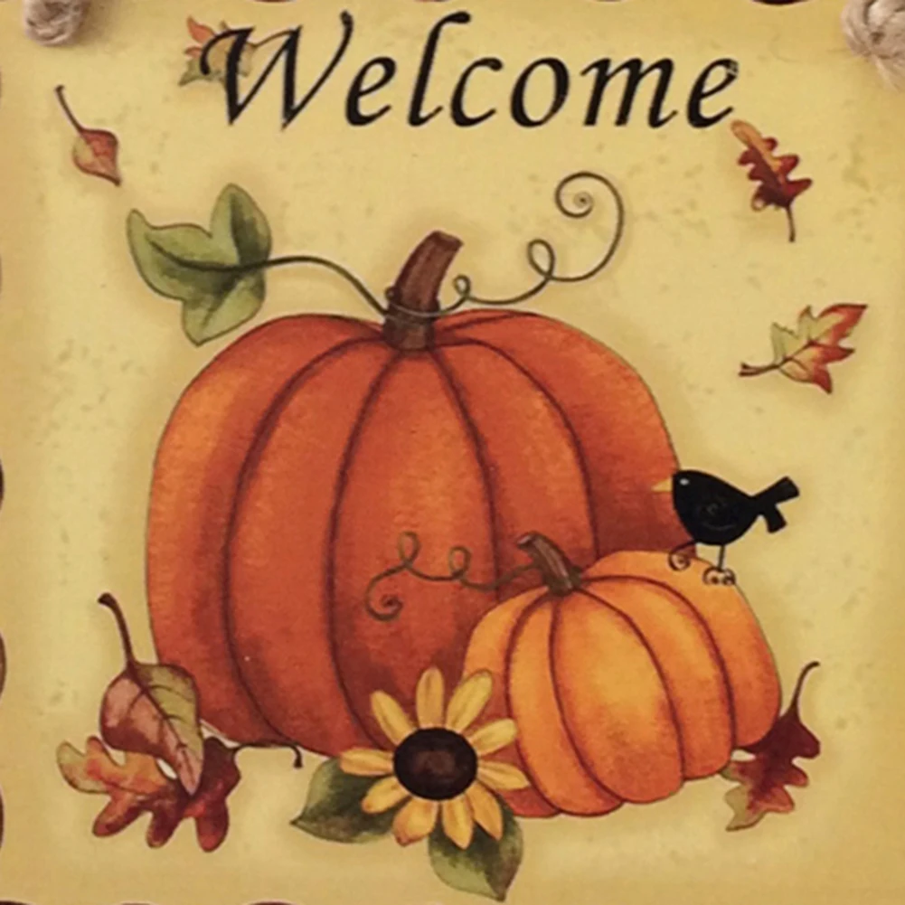 

Halloween Thanksgiving Hanging Board Autumn Blessings Wooden Thanksgiving Pumpkin Hanging Board School Home Party Decor