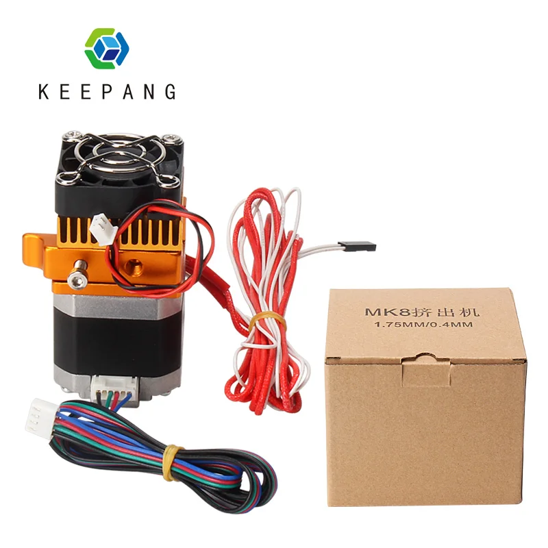 Цена MK8 экструдер головка J Head Hotend 0,4 мм Насадка комплект 1,75 мм нить экструзии 3D принтеры части с коробкой мотор горло алюминиевая часть