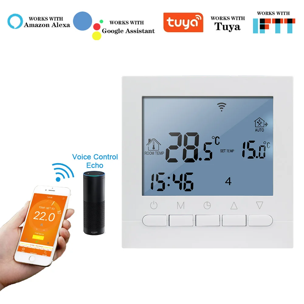 16A/3A Wifi термостат LCD напольный нагревательный контроллер ac220в газовый котел