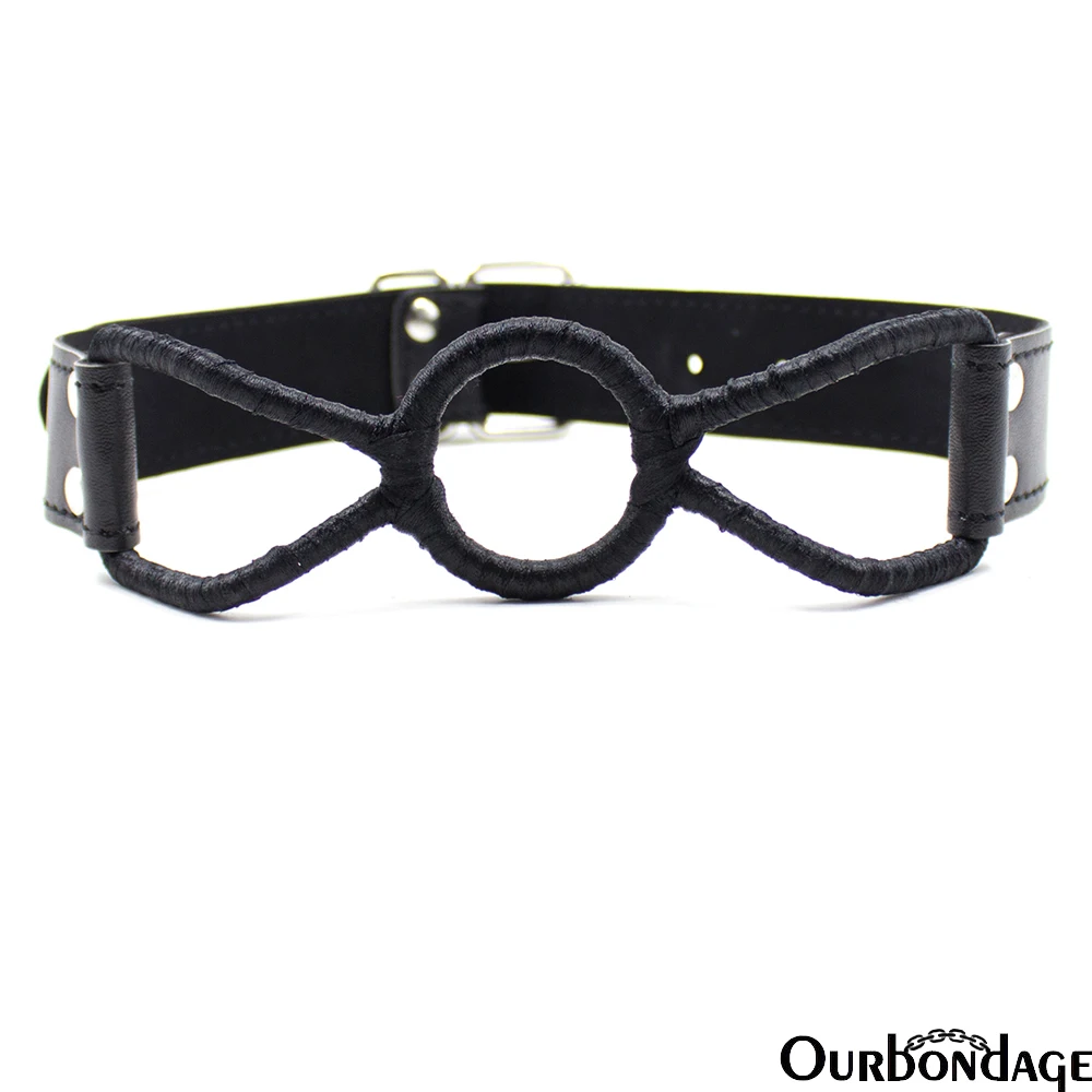 Ourbondage 2 Size PU Leather Band Wraping O Ring Simple Mouth Gag Oral Fixation Restraints Sex Toys for Men and Women | - Цена: 2 597,23 руб.