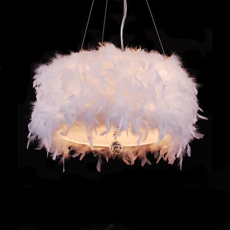 

Indoor Simple Feather LED Chandelier Living Room Bedroom Entrance Study Room Bar Restaurant Home Decoration Lighting Lamps