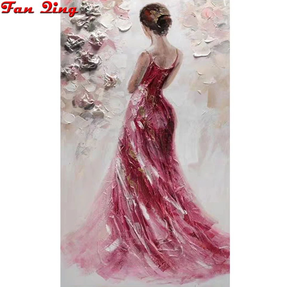 New arrival Full Square/round drill 5D DIY Diamond Painting red dress woman Embroidery display Cross Stitch beauty | Дом и сад
