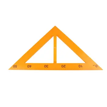 

Isosceles Triangle Ruler Useful Teaching Tool Durable Drafting Supplies Students Stationery for Home School Teacher (Yellow)