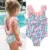 2021 Hot Sale Toddler Infant Baby Girls Watermelon Swimsuit Swimwear Swimming Bikini One-Piece Bodysuit Swimwears for 0-4Years