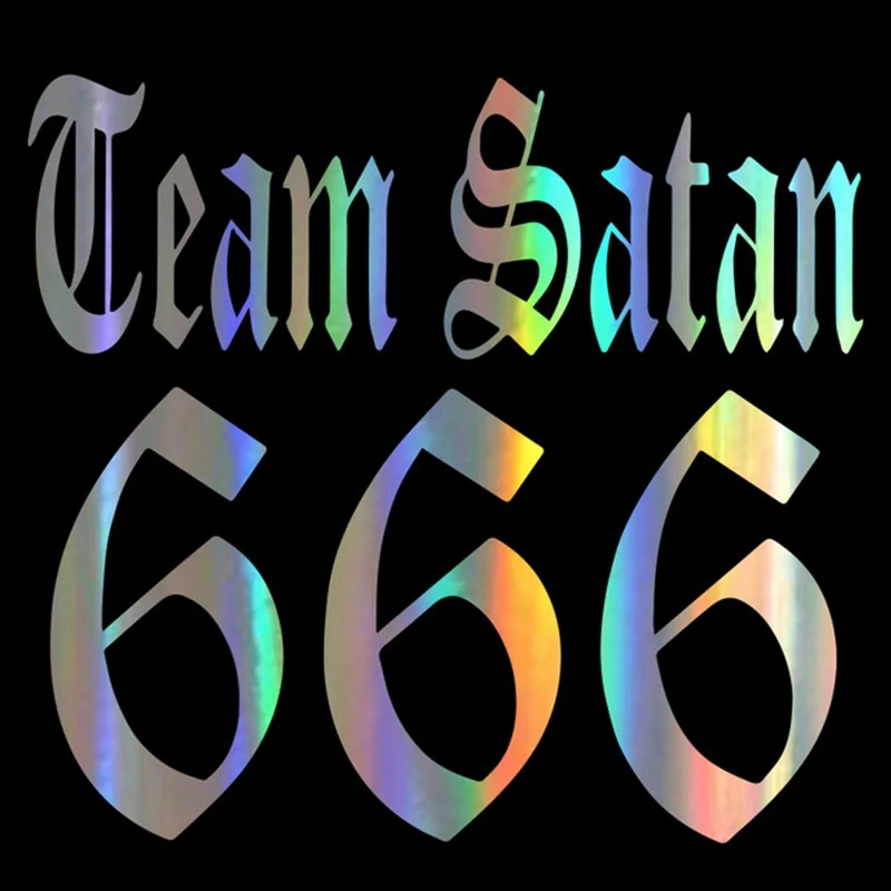 

Car Stickers Personality 666 Stickers and Stickers Car Styling Fun Laser PVC Sticker Accessories 10.3cm*9.5cm