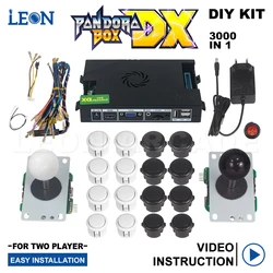 Kit Pandora Box Arcade For 2 Player Pandora Box DX With 3000 Games Joystick Sanwa Button Diy Arcade Kit  Support 4 Players