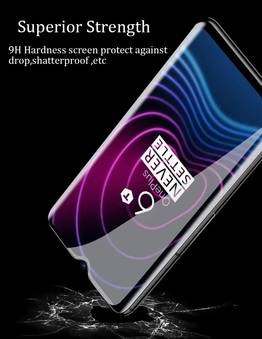 Для OnePlus 7T Pro 7 6T 6 5T 5 3t 3 Защита экрана полное покрытие закаленное стекло на для One Plus 5T 6T 7 защитная стеклянная пленка