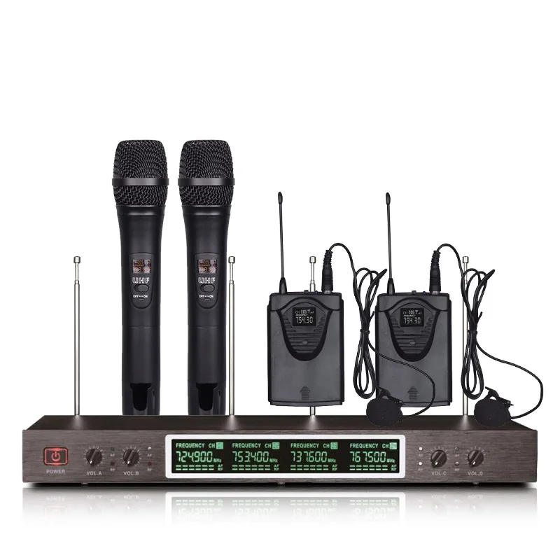 VHF Беспроводная микрофонная система петличный микрофон для больших и маленьких наружных внутренних мероприятий, сценический беспроводной микрофон - Цвет: Handheld lavalier