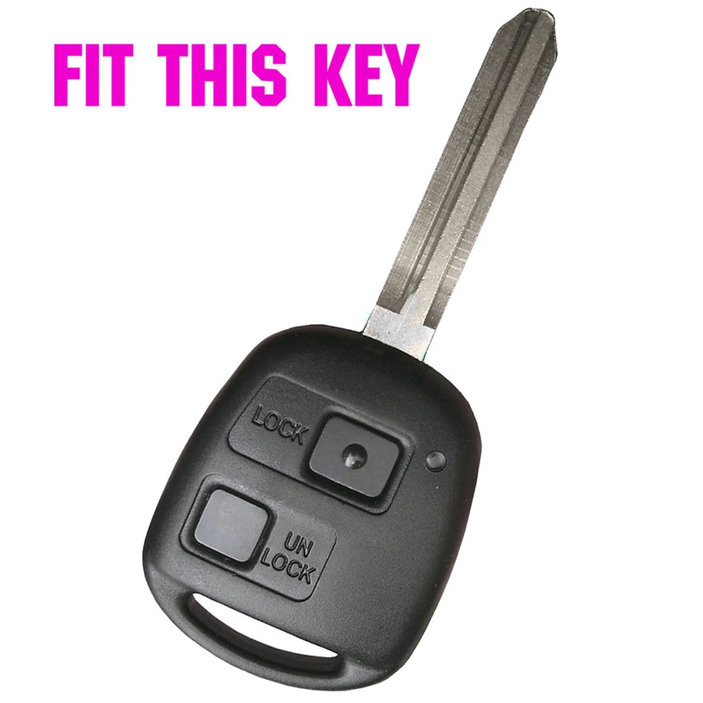 2Buttons Silicone Car Remote Key Fob Shell Cover Case Fit For TOYOTA CAMRY RAV4 PRADO COROLLA AVENSIS LAND CRUISER YARIS