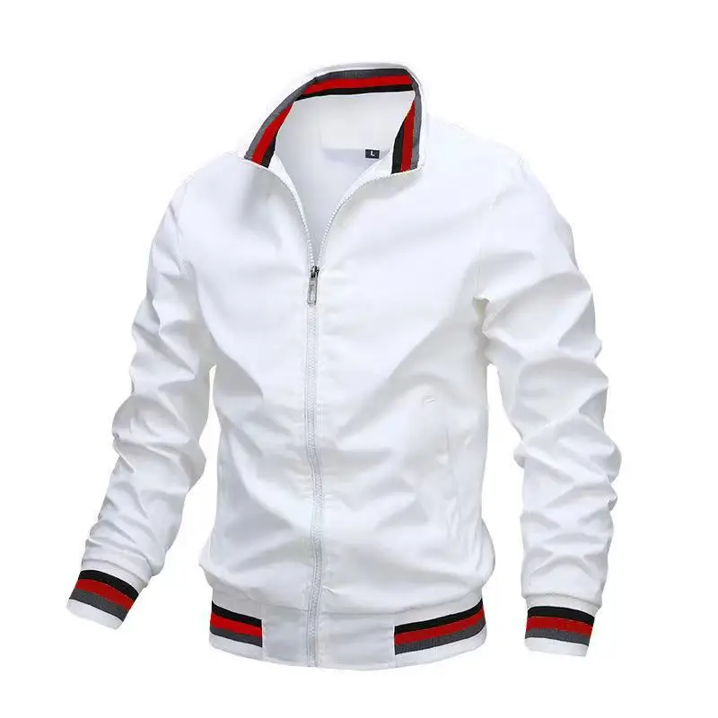 2022 Korean Version of The Spring and Autumn New Men's Casual Sports Jacket Pure Color Versatile Jacket Men's Baseball Uniform black bomber jacket Jackets