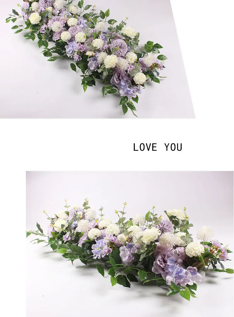 Upscale white Artificial Silk Peonies Rose Flower Row Arrangement for Wedding Arch Backdrop Centerpieces DIY Supplies