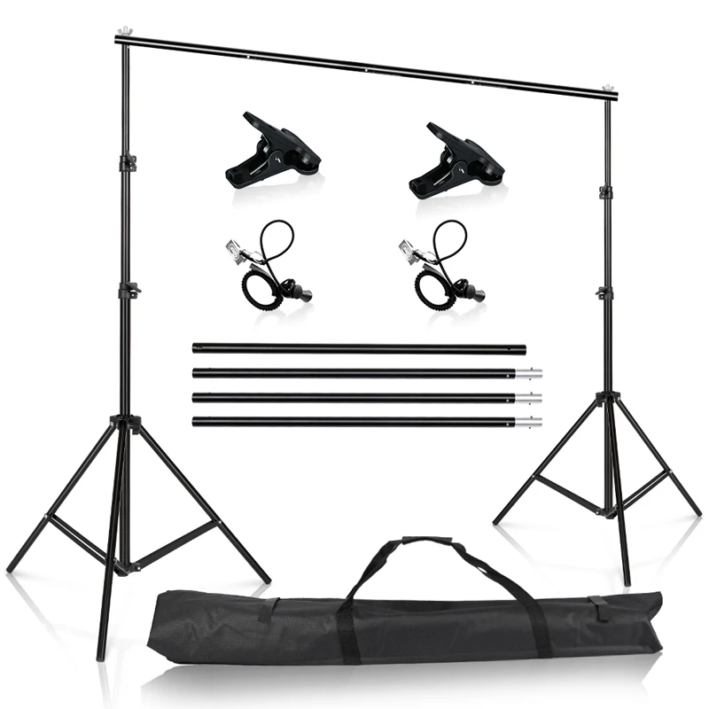 best light stand Photography Studio Backdrops Stand Portable Background Support Kit for Photo Studio Muslin Backdrops Canvas with Carrying Bag best light stand