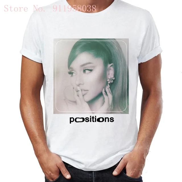 Kawaii Ariana Grande positions print Tshirt Harajuku sweet music singer cover t shirt oversized gothic punk women/men's T-Shirts 177 (23)