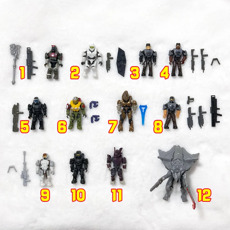 Mega Bloks Construx Halo UNSC Spartan covention Brute Elite 1 экшн фигурка * Новая герметичная строительные