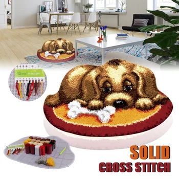 

1 set 500*360mm Latch Hook Kits with Basic Tools Latch Hooking Kit for Pillow Mat Rug Carpet Sofa Cushion Making DIY Tools